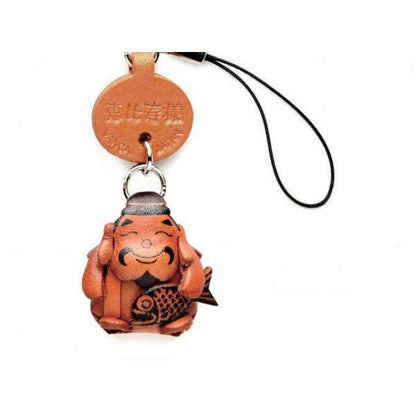 Ebisu(God of Ocean) Leather Cellularphone Charm