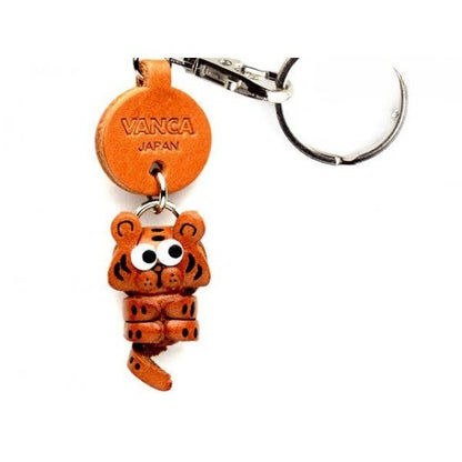 Tiger Leather Keychains Little Zodiac Mascot