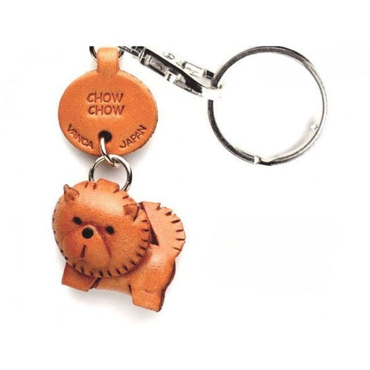 ChowChow Leather Dog Keychain