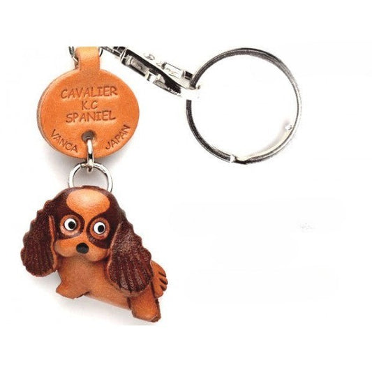 Cavalier K.C.Spaniel Leather Dog Keychain