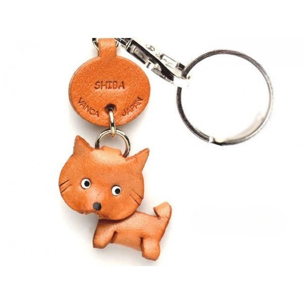 Shiba Dog Genuine Leather Dog Keychain - Handcrafted 3D, Unique Pet Keepsake, Bag Charm, Dog Lover Gift, Made in Japan