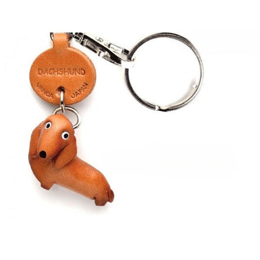 Dachshund Leather Dog Keychain