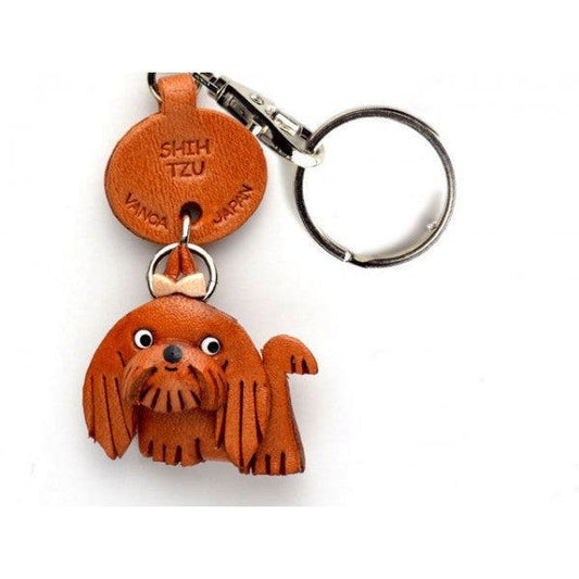 Shih Tzu Leather Dog Keychain