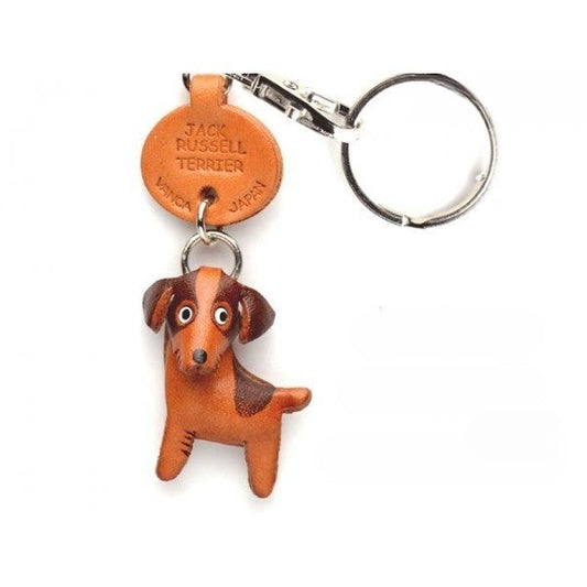 Jack Russell Terrier Leather Dog Keychain