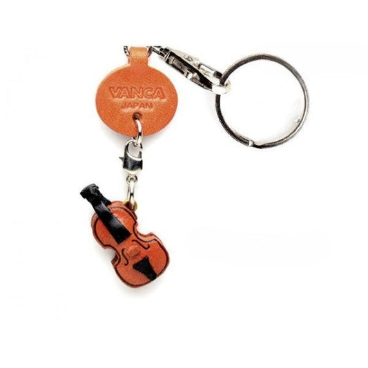 Violin Japanese Leather Keychains Goods