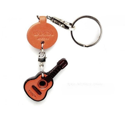 Guitar Leather Keychain