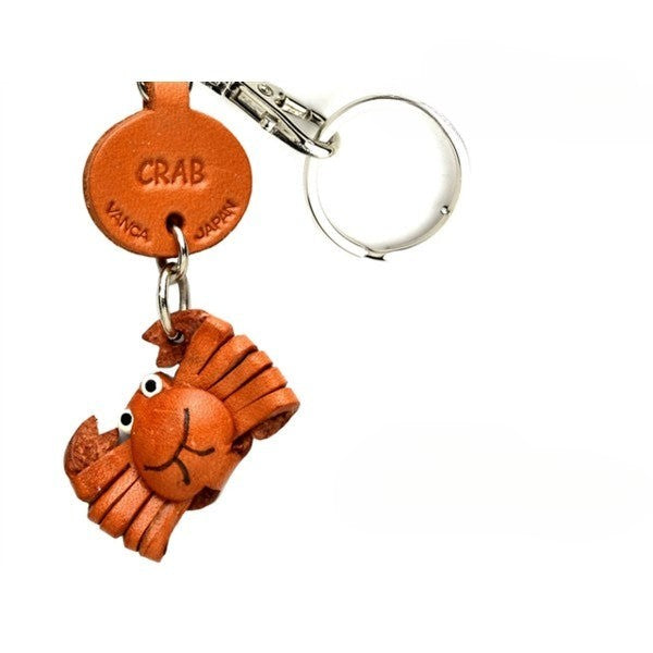 Crab Japanese Leather Keychains Fish