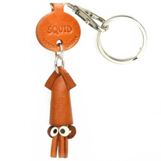 Squid Japanese Leather Keychains Fish