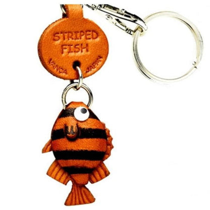Striped fish Japanese Leather Keychains Fish