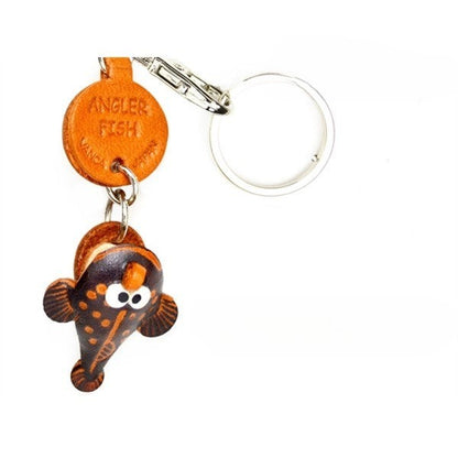 Angler fish Japanese Leather Keychains Fish