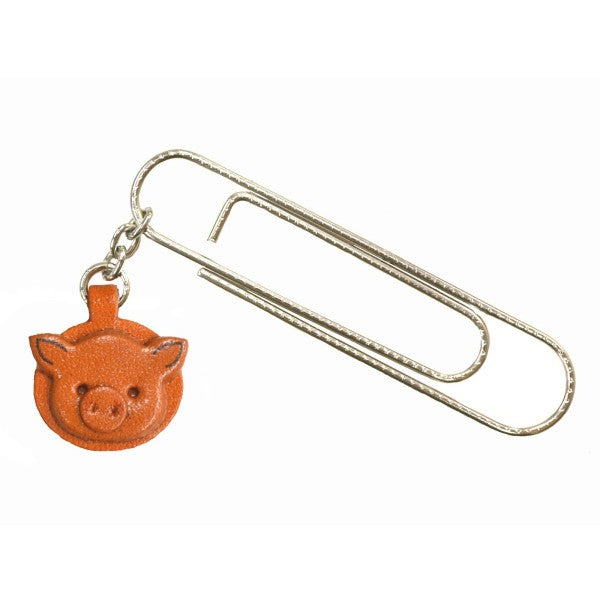 Pig Animal Leather Charm/Paper Clip