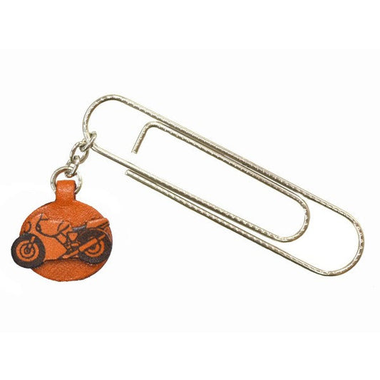 Motor bike Leather Charm/Paper Clip