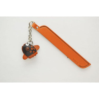 Sun Fish Leather Charm Bookmarker