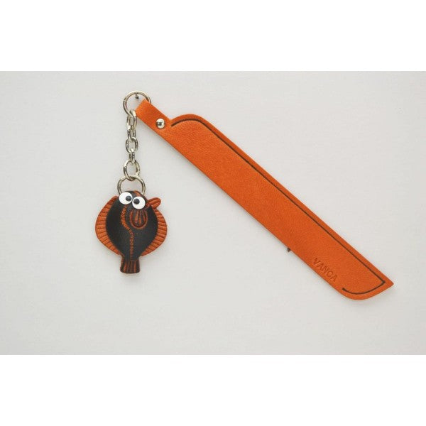 Flatfish Leather Charm Bookmarker