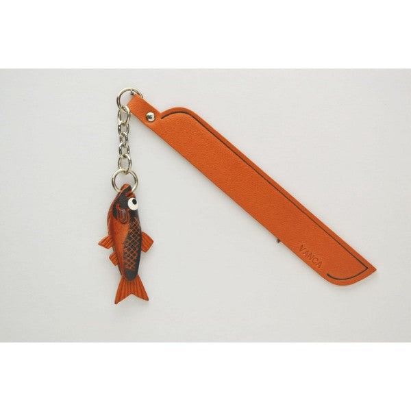 Salmon Leather Charm Bookmarker