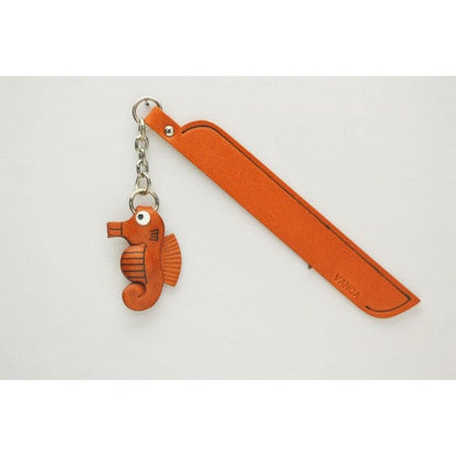 Sea Horse Leather Charm Bookmarker