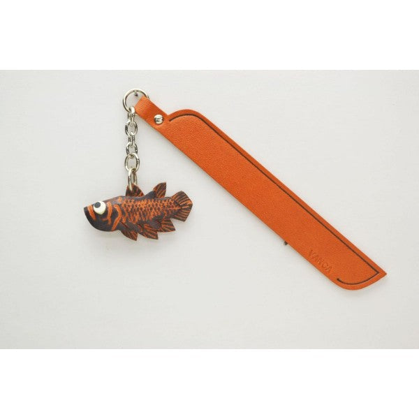Coelacanth Leather Charm Bookmarker