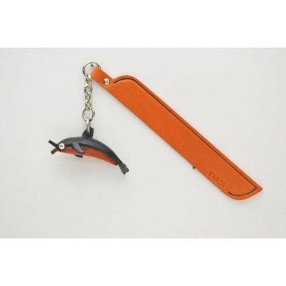 Dolphin Leather Charm Bookmarker