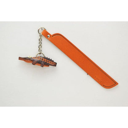 Crocodile Leather Charm Bookmarker