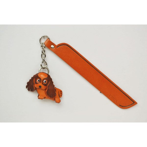Cavalier Leather dog Charm Bookmarker