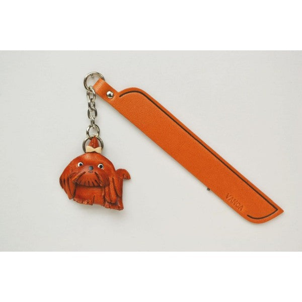 Shih tzu Leather dog Charm Bookmarker