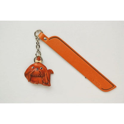 Shih tzu Leather dog Charm Bookmarker