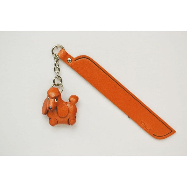 Poodle Leather dog Charm Bookmarker