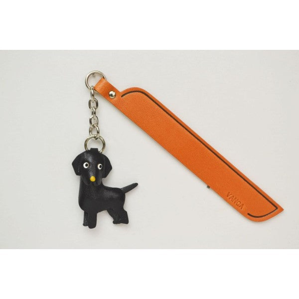 Labrador Black Leather dog Charm Bookmarker