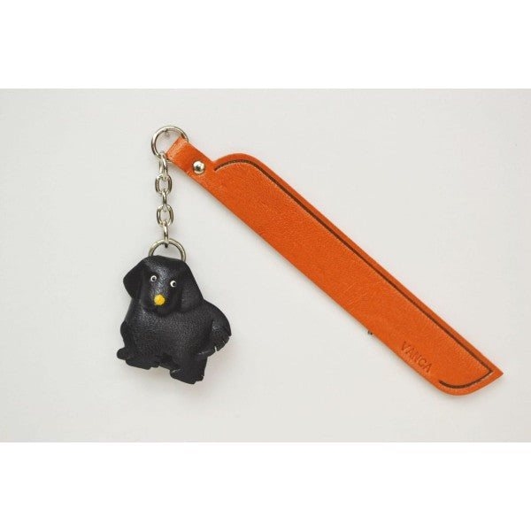 Newfoundland Leather dog Charm Bookmarker
