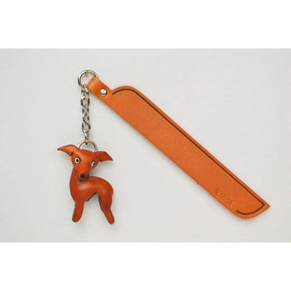 Italian greyhound Leather dog Charm Bookmarker