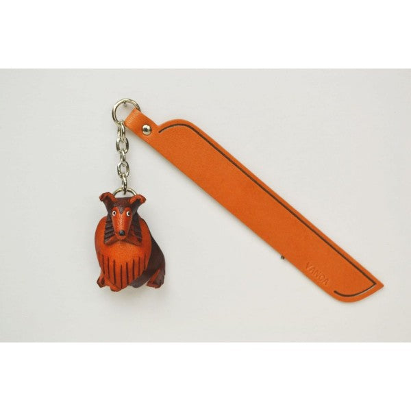 Collie Leather dog Charm Bookmarker