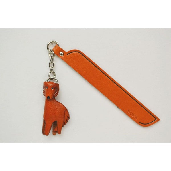 Borzoi Leather dog Charm Bookmarker