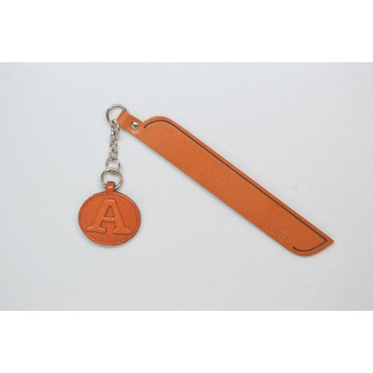 A Leather Alphabet Charm Bookmarker