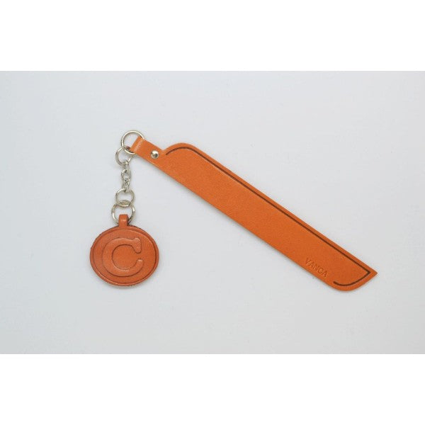 C Leather Alphabet Charm Bookmarker