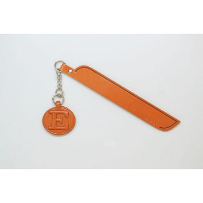 E Leather Alphabet Charm Bookmarker
