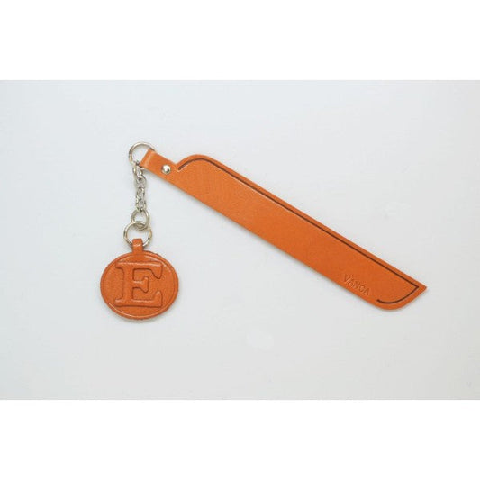 E Leather Alphabet Charm Bookmarker