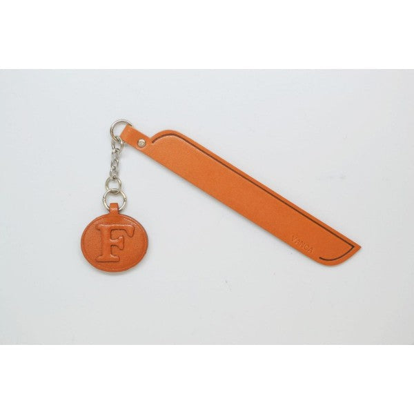F Leather Alphabet Charm Bookmarker