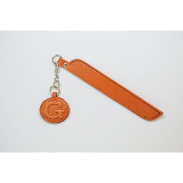 G Leather Alphabet Charm Bookmarker
