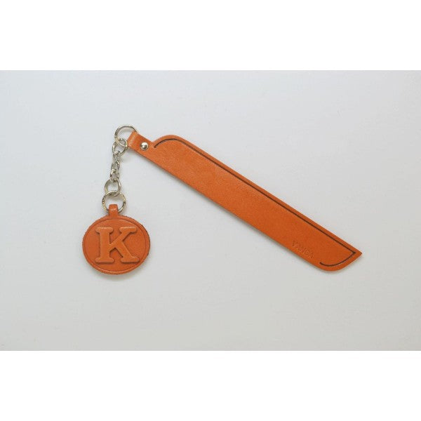 K Leather Alphabet Charm Bookmarker