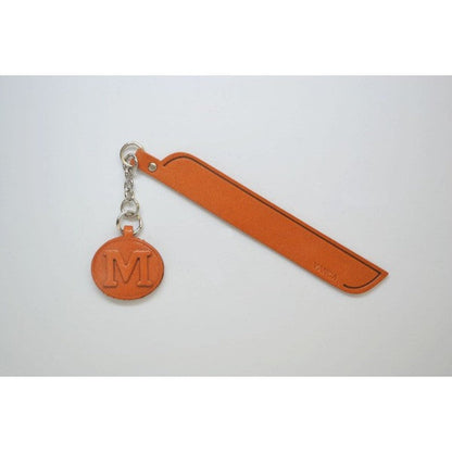 M Leather Alphabet Charm Bookmarker