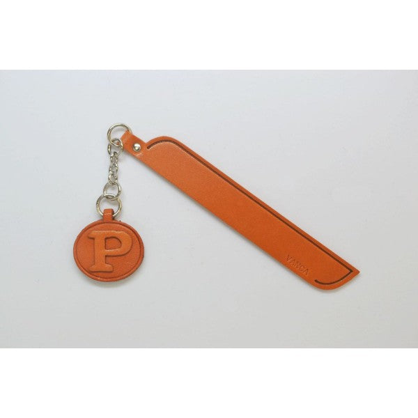 P Leather Alphabet Charm Bookmarker