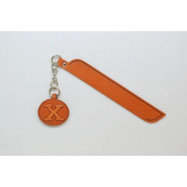 X Leather Alphabet Charm Bookmarker
