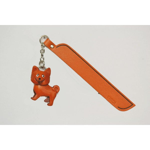 Akita Leather dog Charm Bookmarker