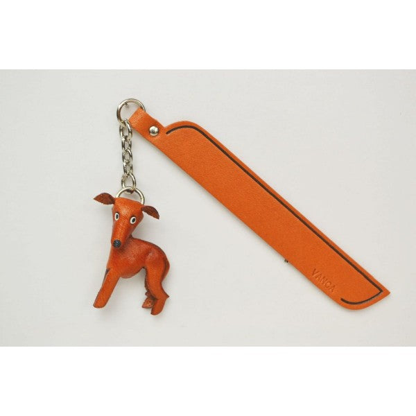 Greyhound Leather dog Charm Bookmarker