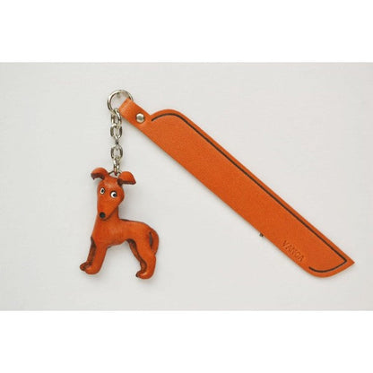 Wippet Leather dog Charm Bookmarker