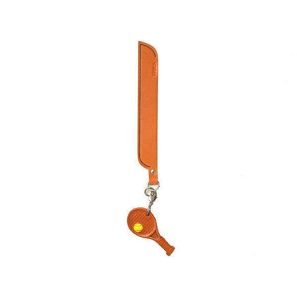 Tennis racket Leather Charm Bookmarker
