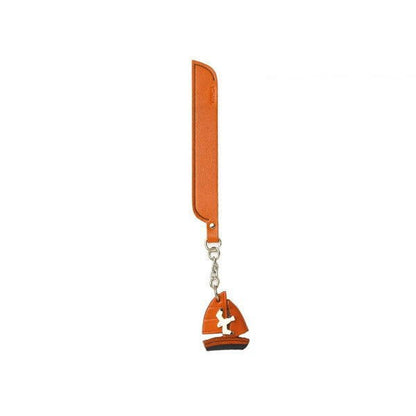 Sailboat Leather Charm Bookmarker