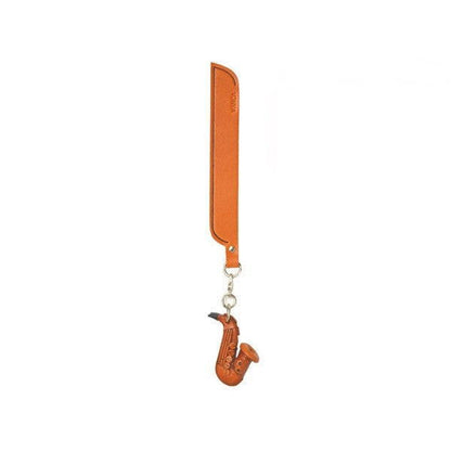 Saxophone Leather Charm Bookmarker