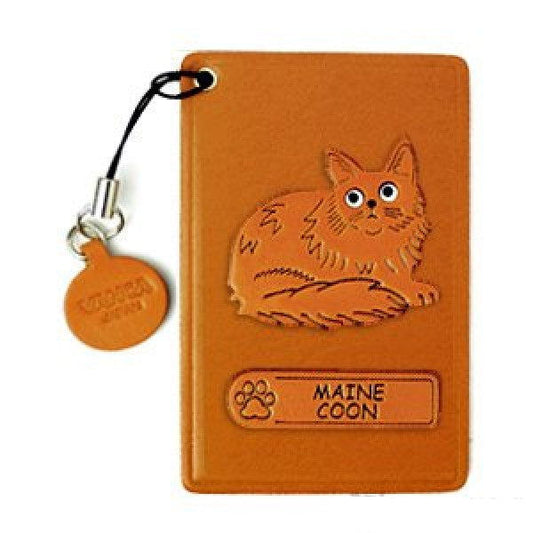 Main Coon Leather Commuter Pass/Passcard Holders