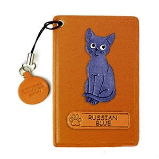 Russian Blue Leather Commuter Pass/Passcard Holders